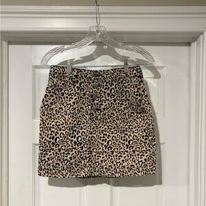 Hollister Leopard Print Mini Skirt